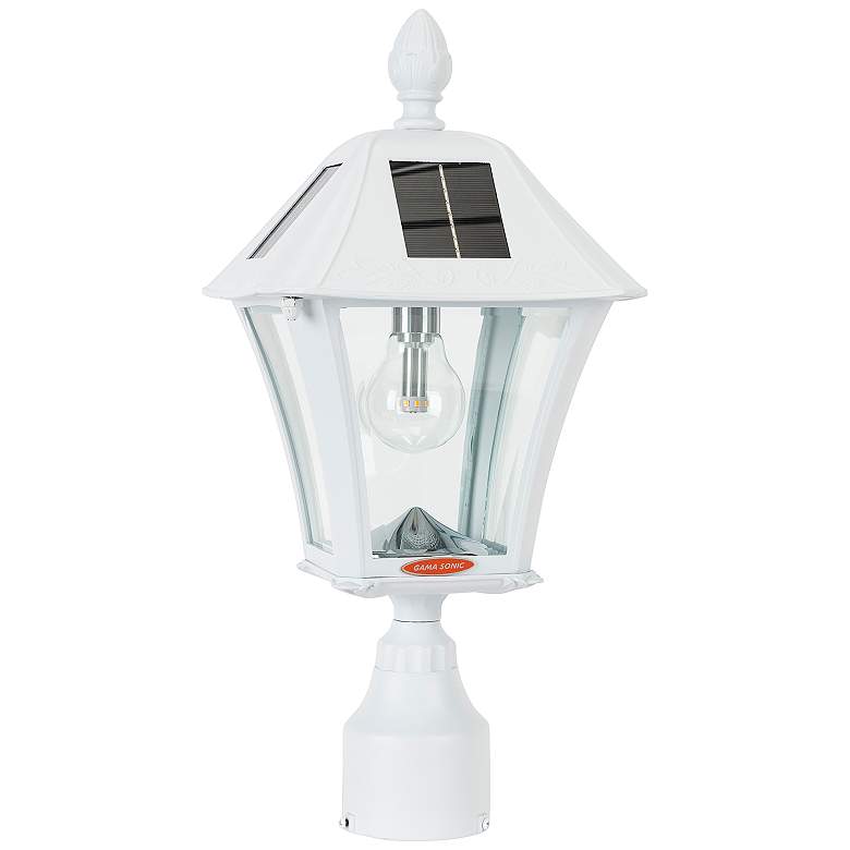 Image 2 Baytown Bulb 17 inch High White LED Solar Outdoor Light