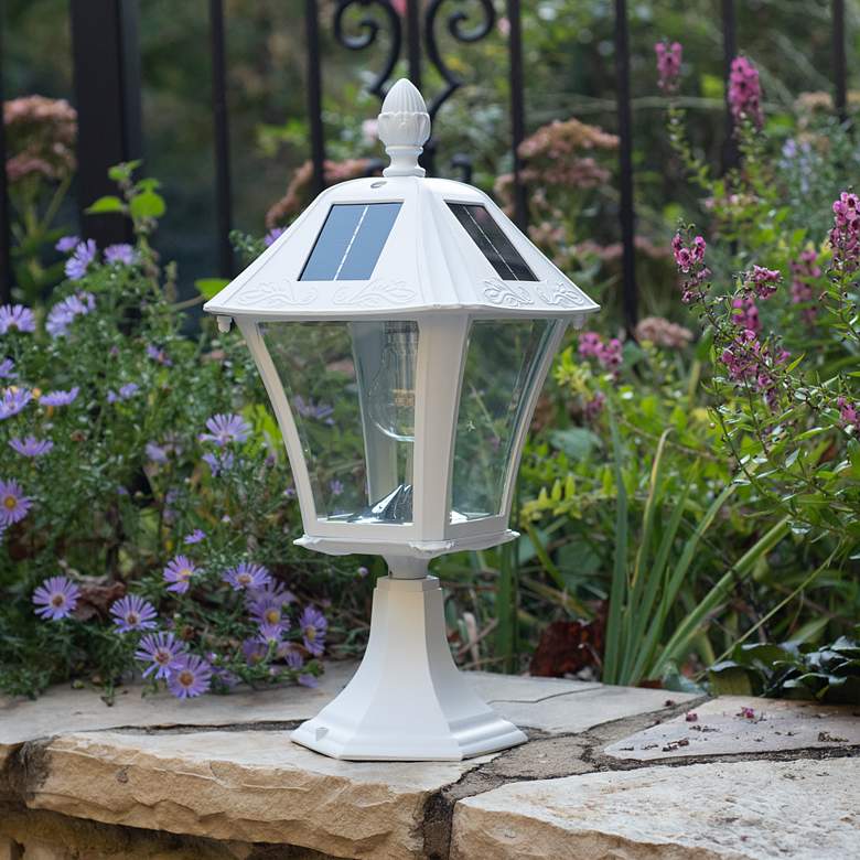 Image 6 Baytown Bulb 17 inch High White LED Solar Outdoor Light more views
