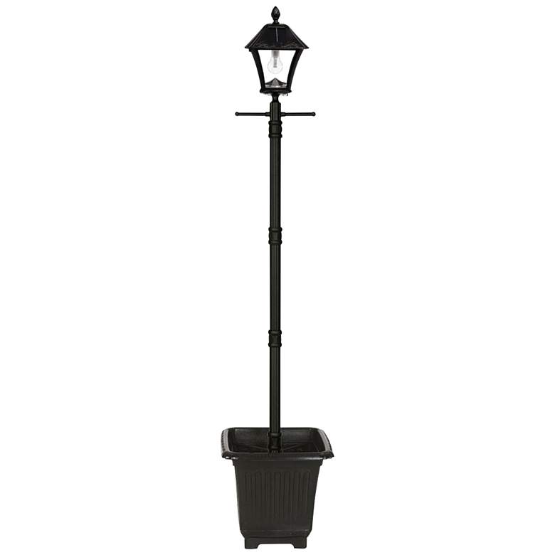 Image 1 Baytown Bulb 77" High Black Dusk to Dawn LED Lamp Post