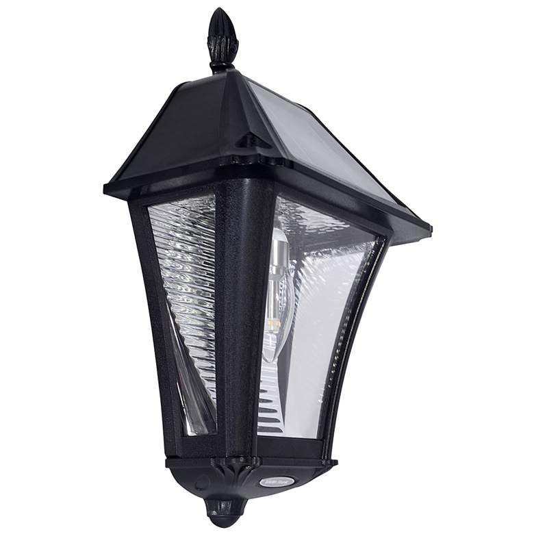 Image 2 Baytown II Bulb 15"H Black GS LED Solar Wall Lights Set of 2 more views