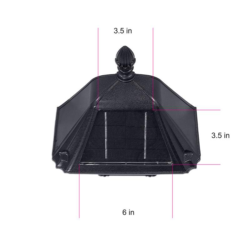 Image 4 Baytown II Bulb 15"H Black GS LED Solar Wall Lights Set of 2 more views