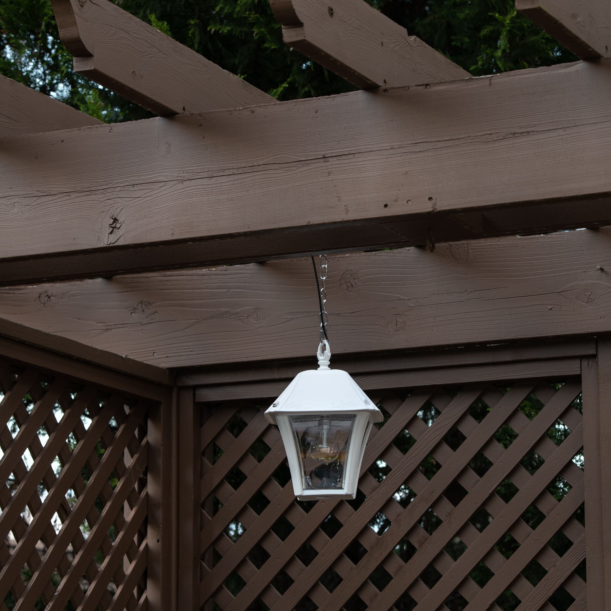 Image 4 Baytown II Bulb 18" High White Solar LED Hanging Light more views