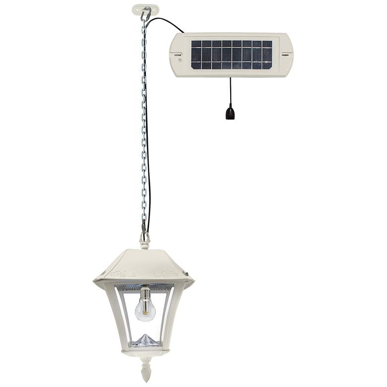 Image 3 Baytown II Bulb 18 inch High White Solar LED Hanging Light more views