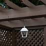 Baytown II Bulb 18" High White Solar LED Hanging Light
