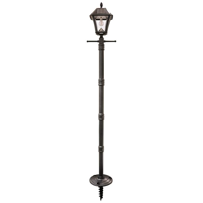 Image 1 Baytown II Bulb 77" High Black Dusk to Dawn LED Lamp Post