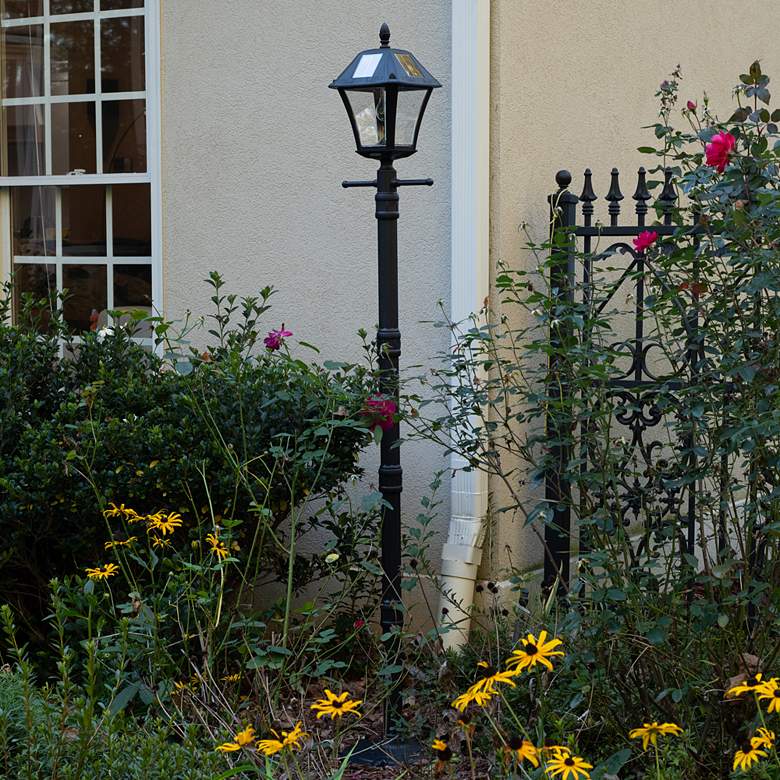 Image 3 Baytown II Bulb 77" High Black Dusk to Dawn LED Lamp Post more views
