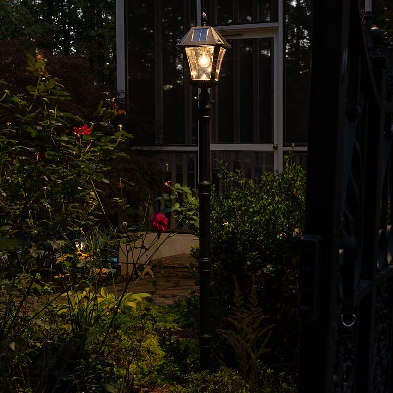 Image 5 Baytown II Bulb 77" High Black Dusk to Dawn LED Lamp Post more views