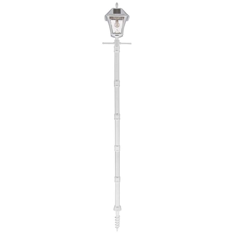 Image 1 Baytown II Bulb 77 inchH White GS LED Solar Outdoor Post Light