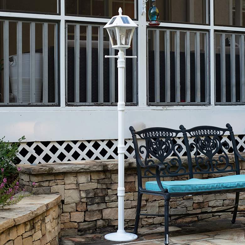 Image 3 Baytown II Bulb 77"H White GS LED Solar Outdoor Post Light more views