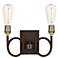 Bayvale 8" High Bronze Two-Light Sconce