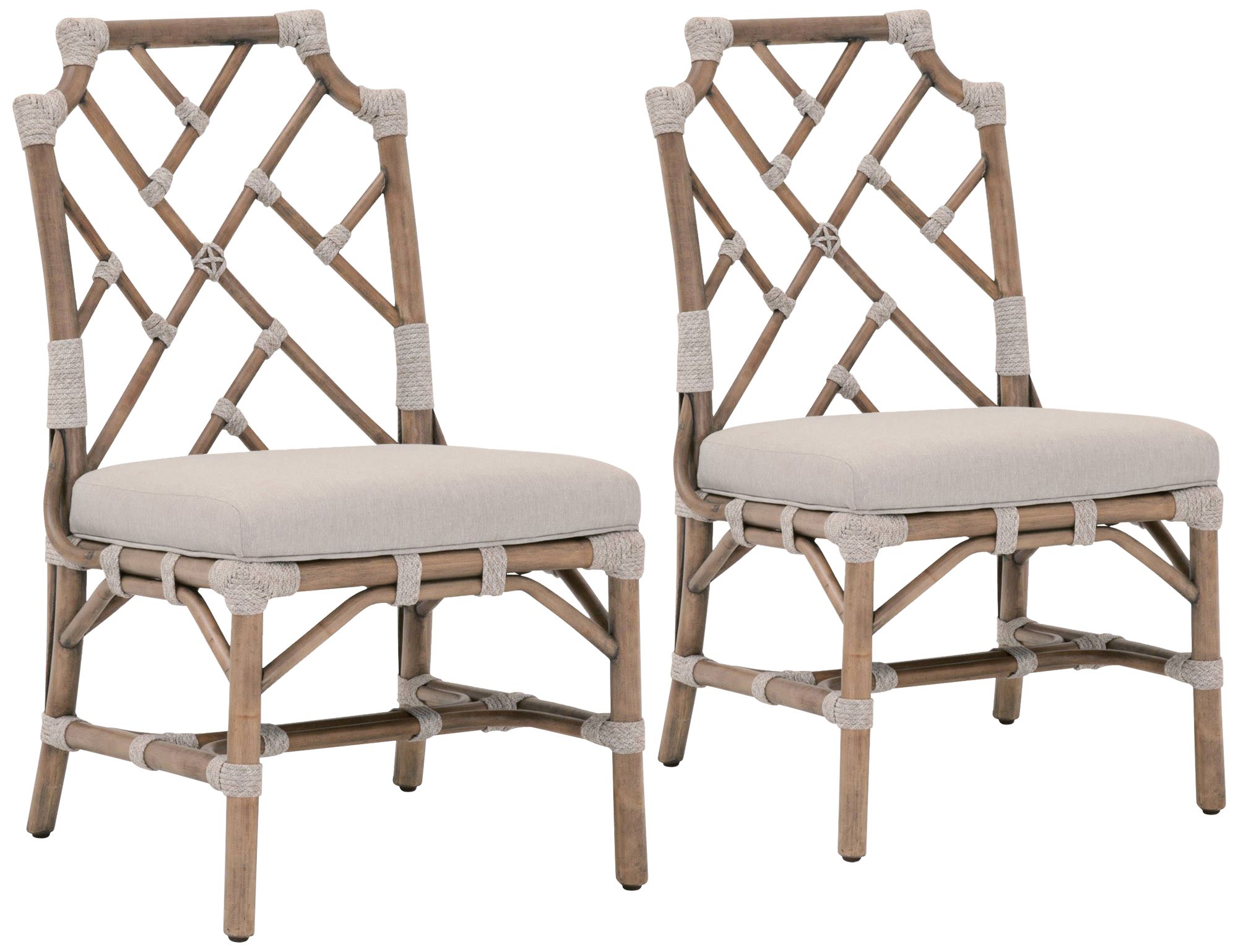 rattan dining chair set of 2