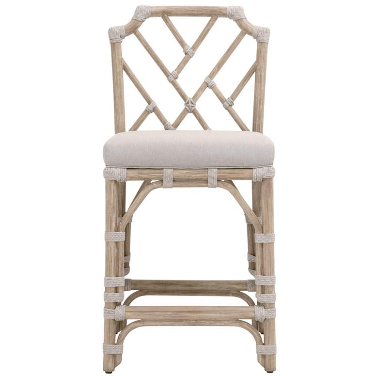 Image 1 Bayview Counter Stool, Taupe & White Flat Rope, Performance Pumice