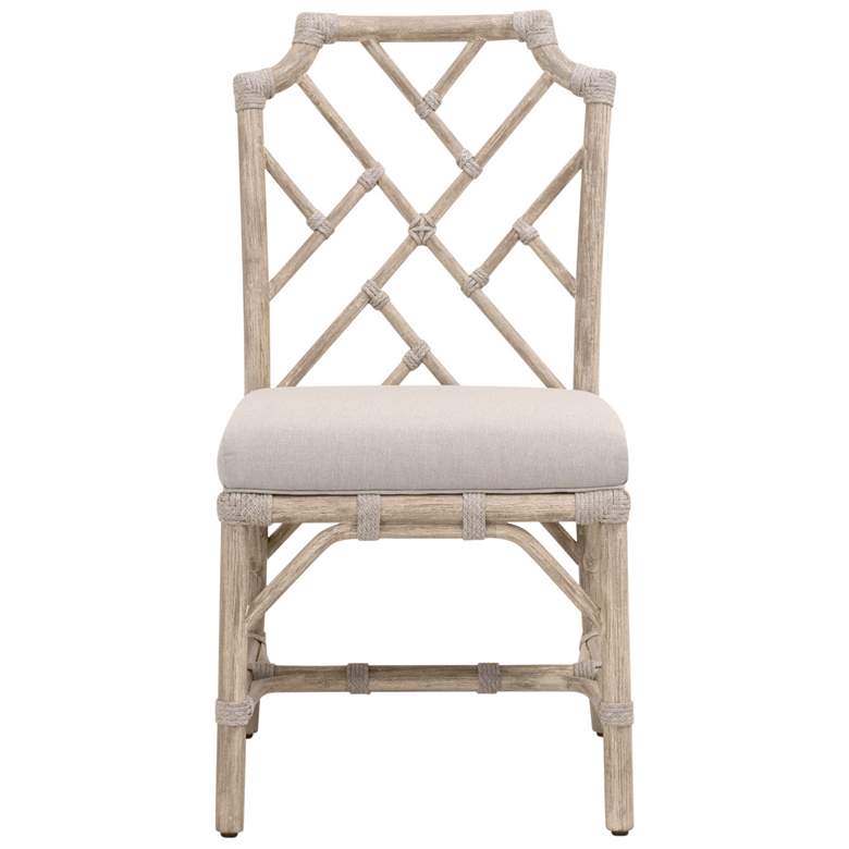 Image 1 Bayview Dining Chair, Taupe & White Flat Rope, Performance Pumice, Set