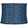 Baywood Blue Sheer Wave Drum Lamp Shade 13x14x10 (Spider)