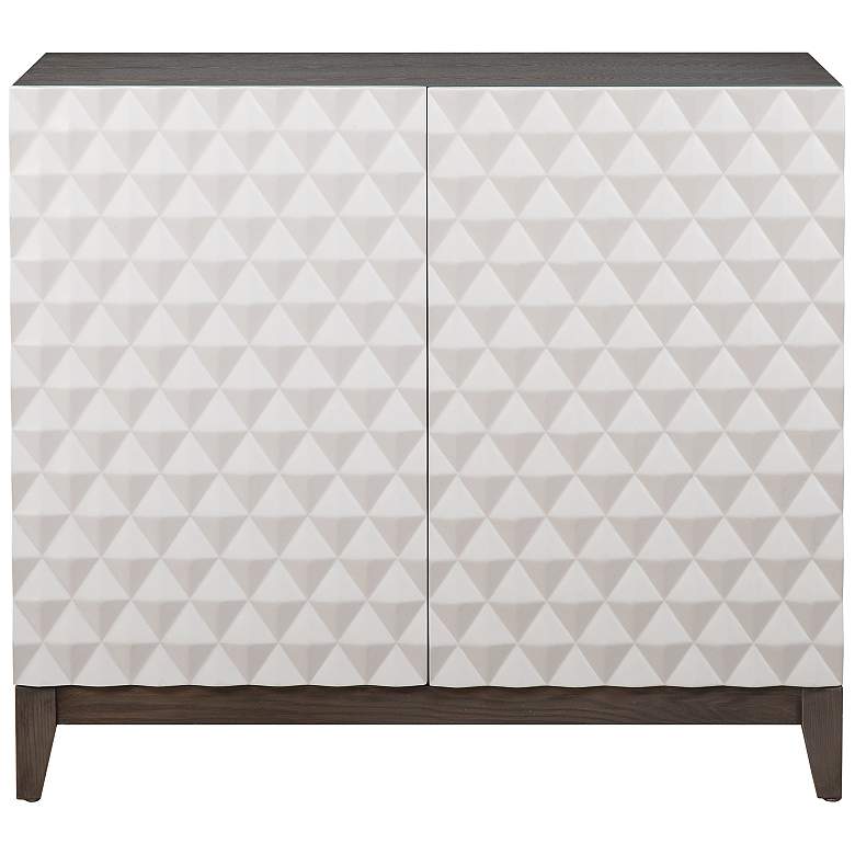 Image 1 Bazan 40" Wide 2-Door Dry Gray and White Hospitality Cabinet