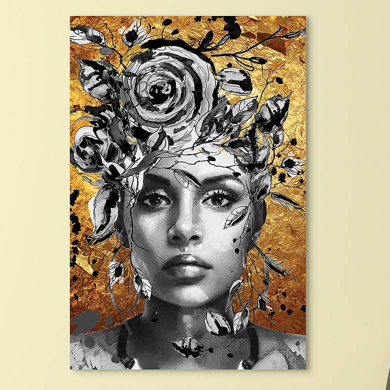 Image 1 Be yourself II 50 3/4" High Floating Glass Graphic Wall Art