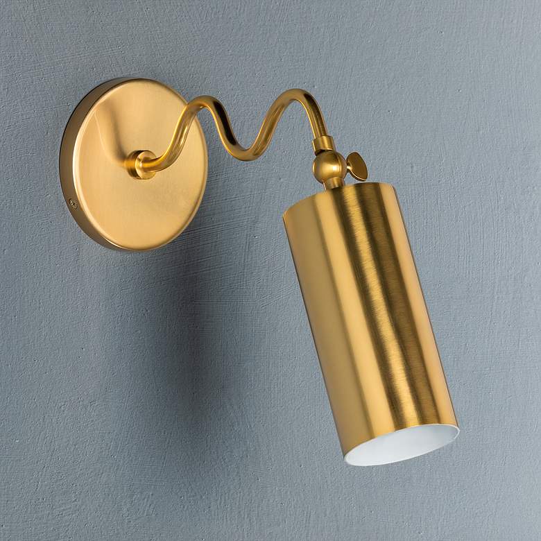 Image 1 Bea 1 Light Wall Sconce Aged Brass