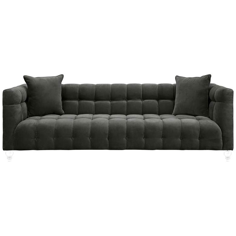 Image 2 Bea Gray Velvet Tufted Sofa