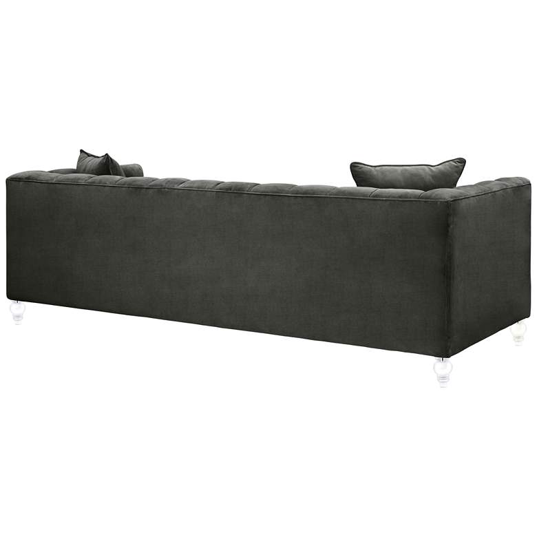 Image 5 Bea Gray Velvet Tufted Sofa more views