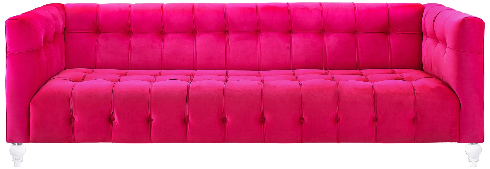 Bea Pink Velvet Tufted Sofa 20N61 Lamps Plus