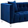 Bea Tufted Navy Blue Velvet Sofa