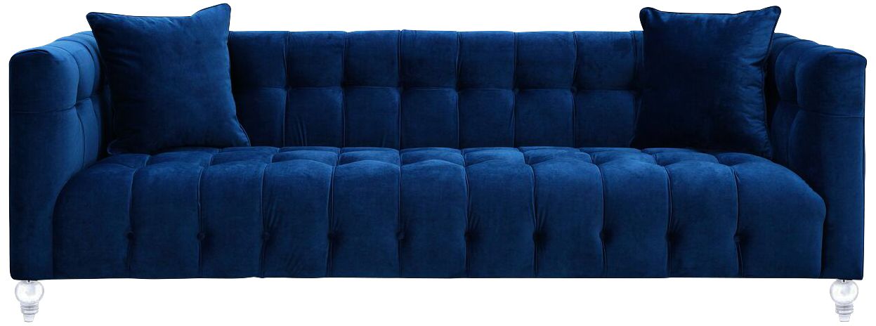 Image 4 Bea Tufted Navy Blue Velvet Sofa more views