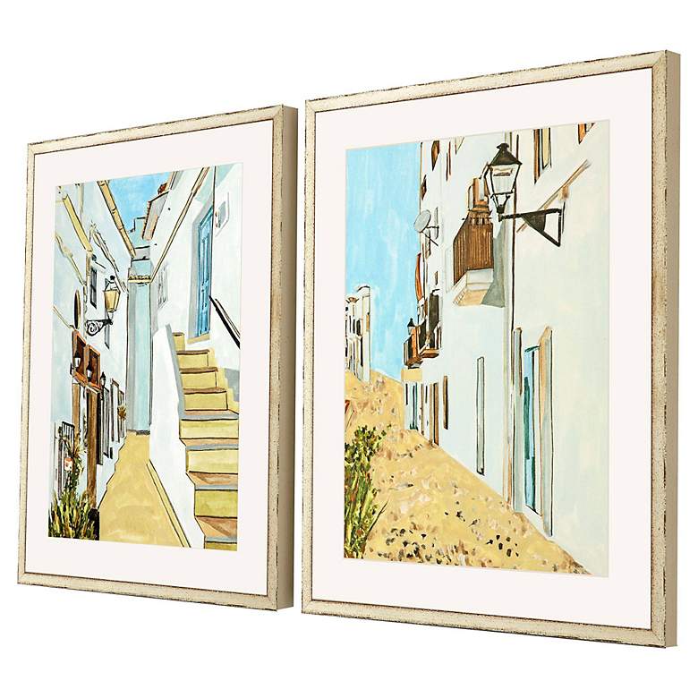 Image 5 Beach Alley I 31 inch High 2-Piece Giclee Framed Wall Art Set more views