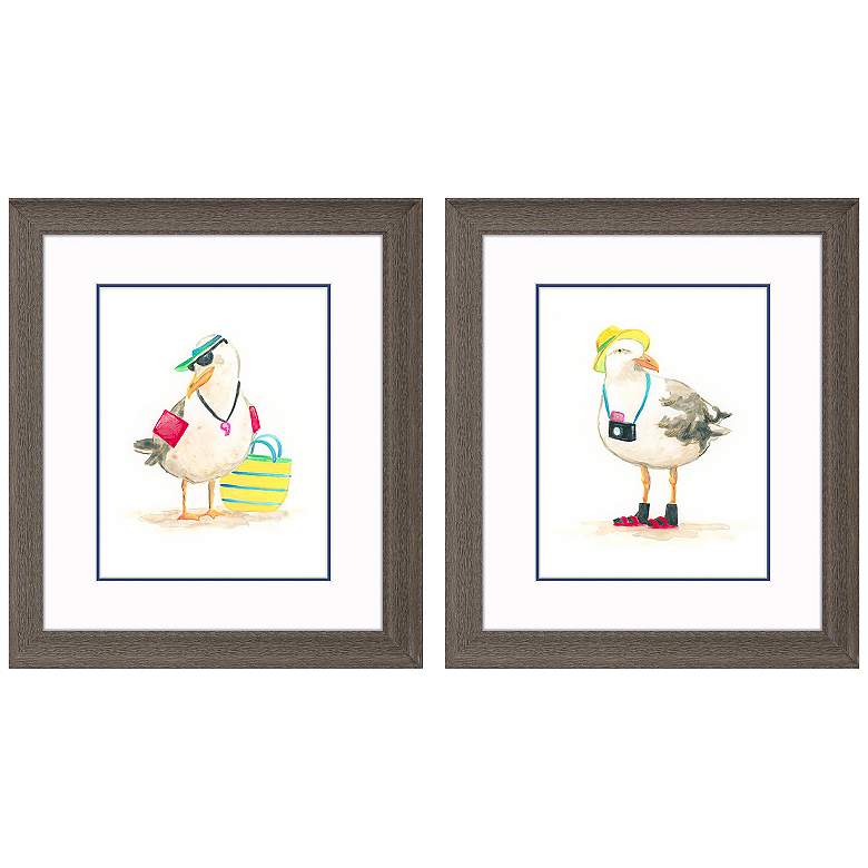 Image 1 Beach Bum A 19"W x 22"H Framed Art Set of 2