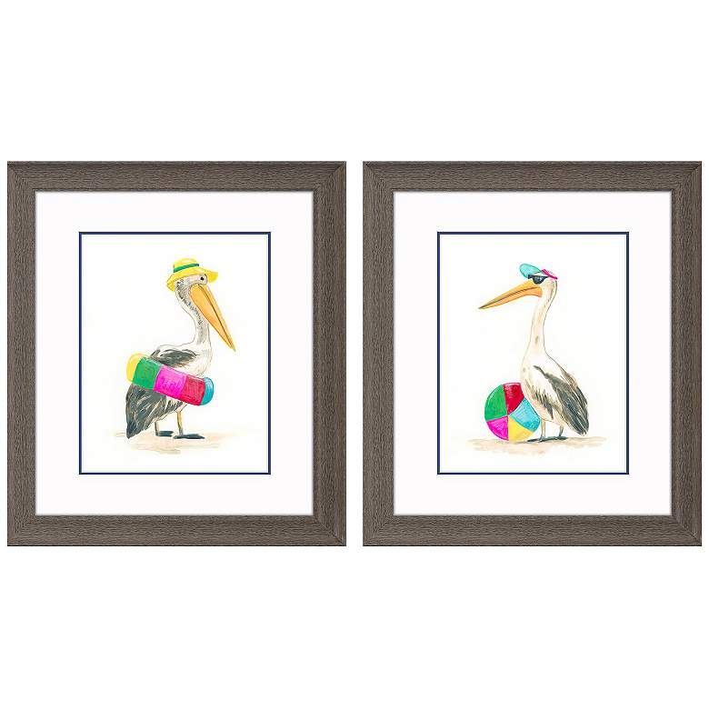 Image 1 Beach Bum B 19"W x 22"H Framed Art Set of 2