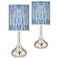 Beach Comb Giclee Droplet Table Lamps Set of 2