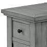 Beach House 16" Wide Gray Side Table with Plugs and USB
