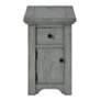 Beach House 16" Wide Gray Side Table with Plugs and USB