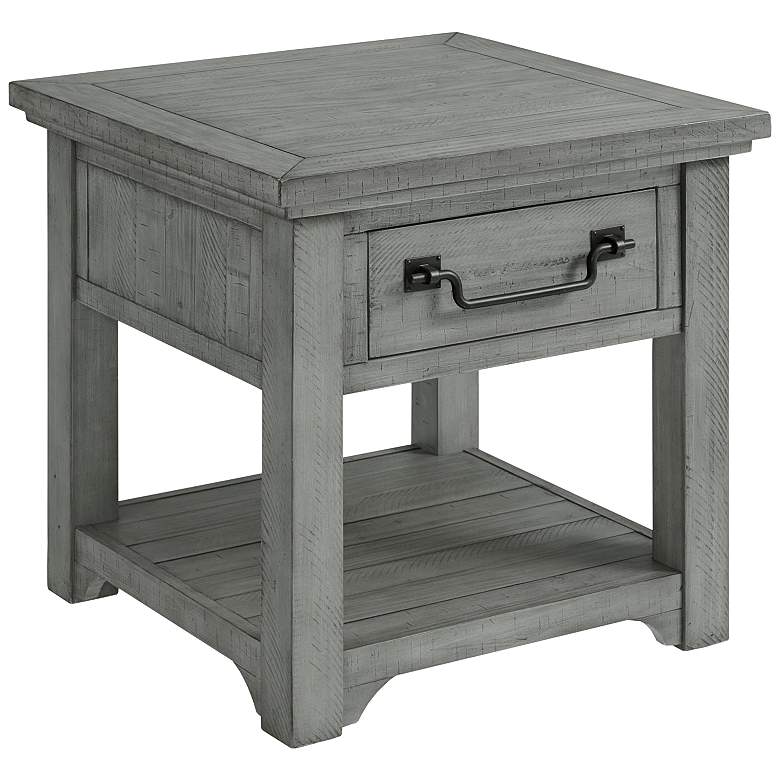 Image 1 Beach House 24 inch Wide Dove Gray End Table