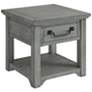 Beach House 24" Wide Dove Gray End Table