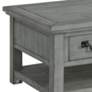 Beach House 50" Wide Dove Gray 2-Drawer Coffee Table