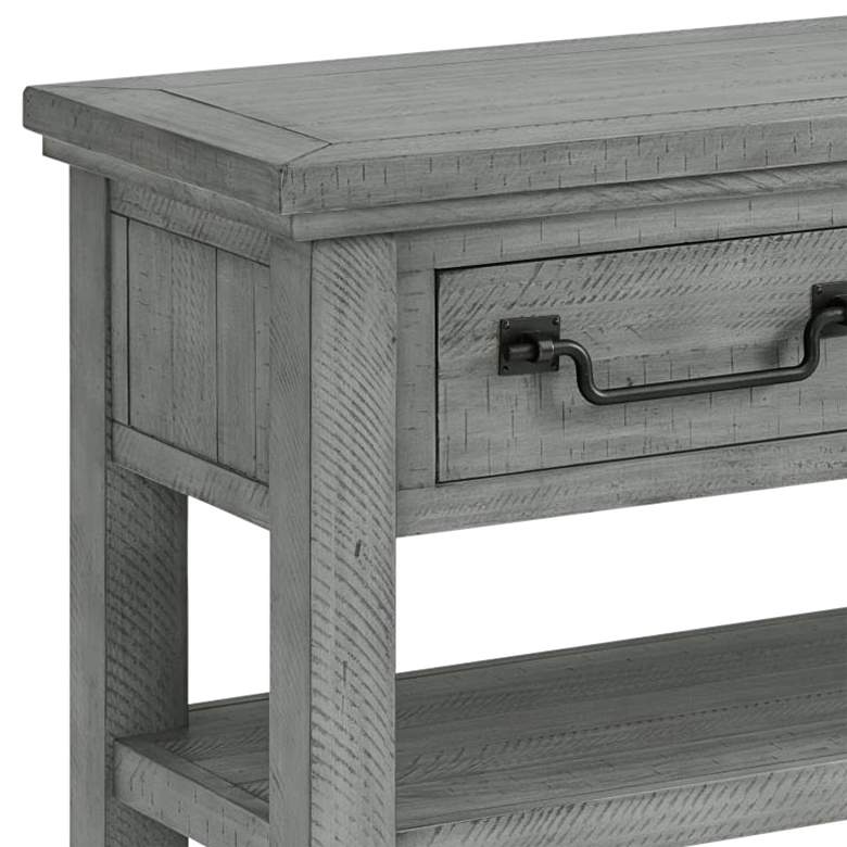 Image 3 Beach House 55 inch Wide Dove Gray Console Table more views