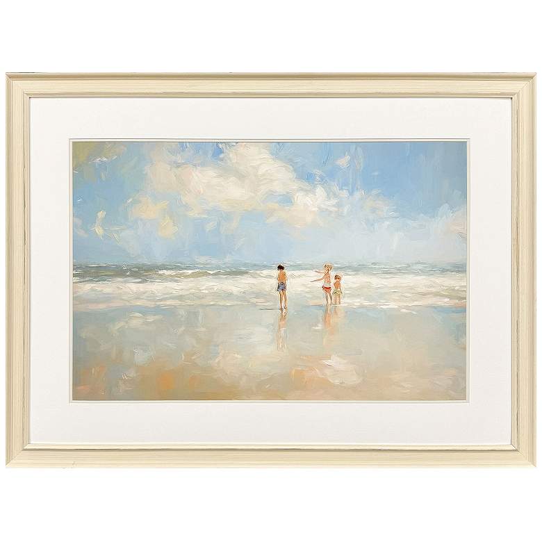 Image 1 Beach Play Date 48"W x 36"H Framed Art