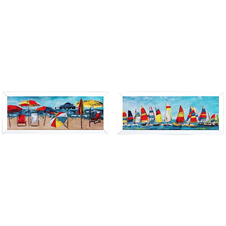 Image 1 Beach Sailing 36 inch Wide 2-Piece Wall Art Set