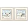 1_Beach Sandpipers 17"W x 17"H Framed Art Set of 2