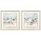 Beach Sandpipers 17"W x 17"H Framed Art Set of 2