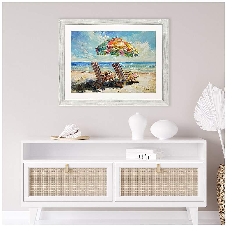 Image 5 Beach Vibe 46"W x 36"H Framed Art more views