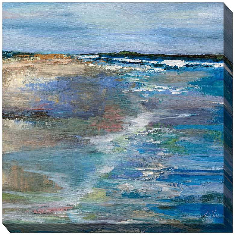 Image 2 Beach Walk 24" Square Outdoor Canvas Wall Art