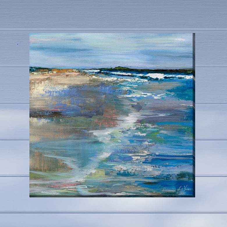 Image 1 Beach Walk 24" Square Outdoor Canvas Wall Art