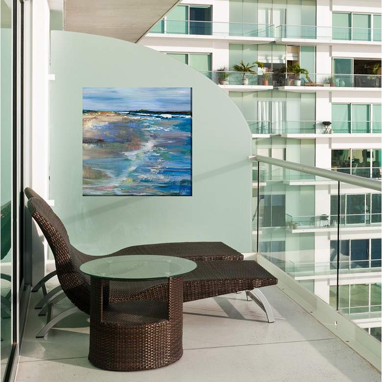 Image 3 Beach Walk 24" Square Outdoor Canvas Wall Art more views