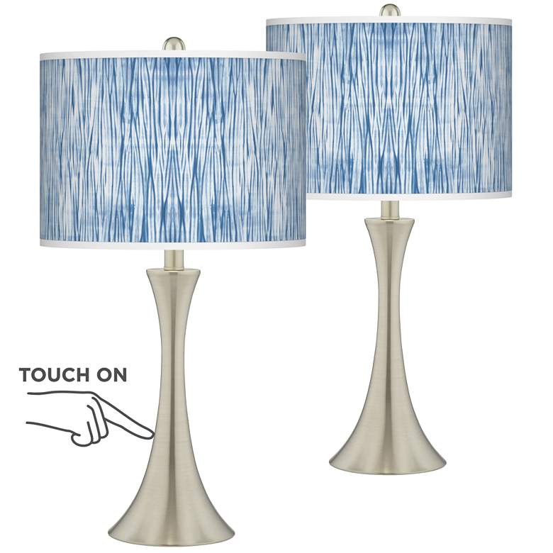 Image 1 Beachbomb Trish Brushed Nickel Touch Table Lamps Set of 2