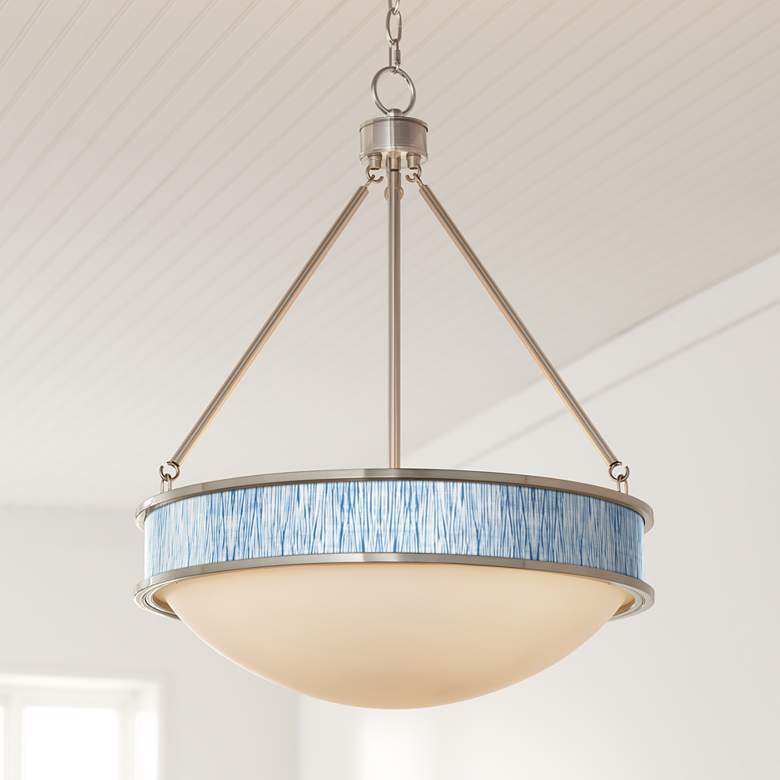 Image 1 Beachcomb 20 1/2 inch Wide Brushed Nickel Pendant Light