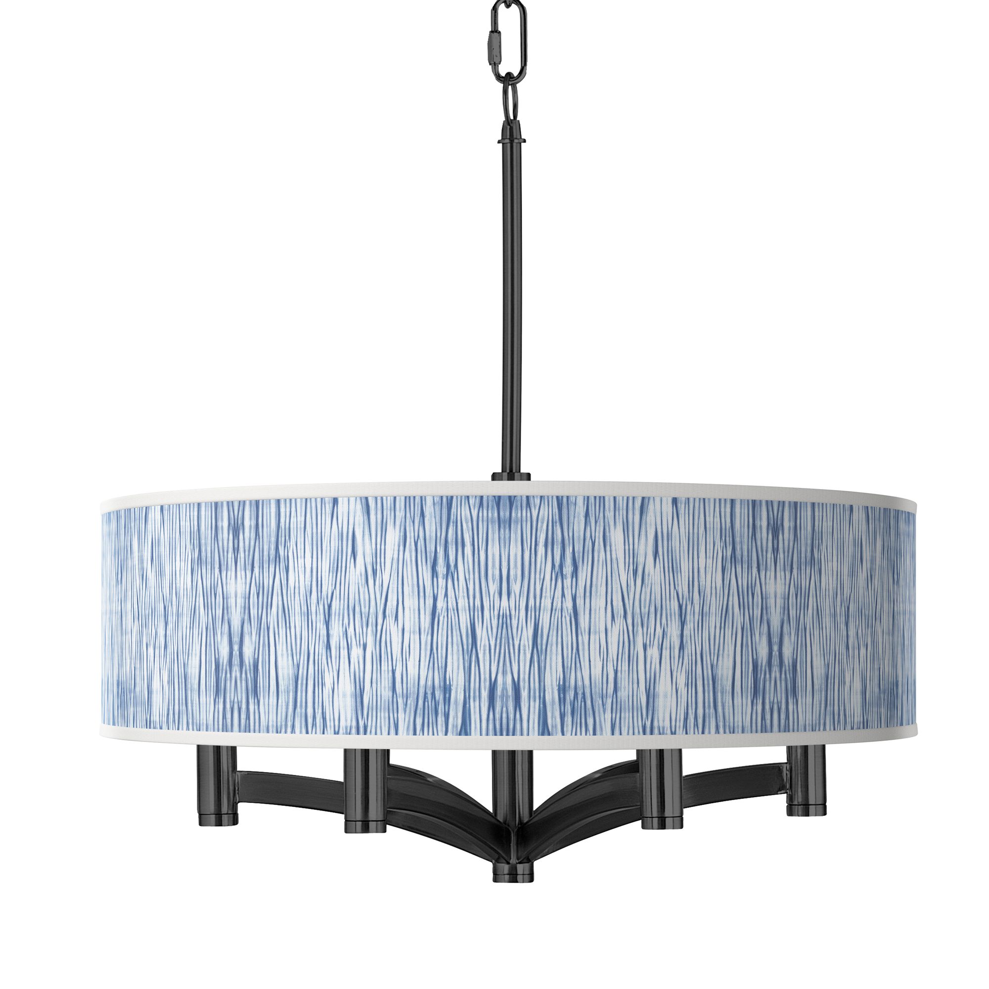 Image Beachcomb Ava 6-Light Black Pendant Chandelier