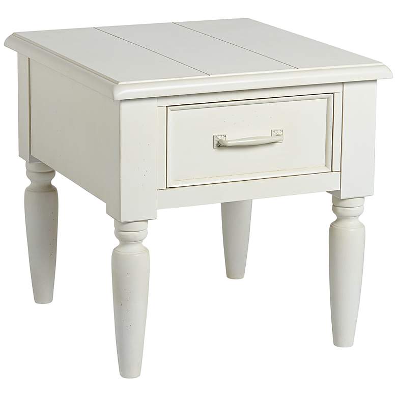 Image 1 Beachcomber Collection End Table in White