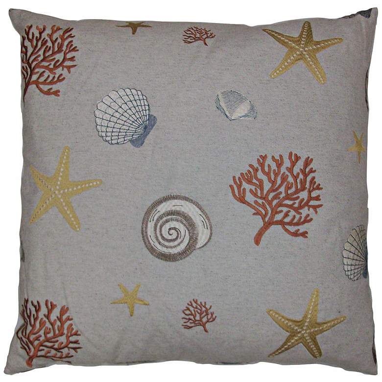 Image 1 Beachcomber Natural 24 inch Square Decorative Pillow