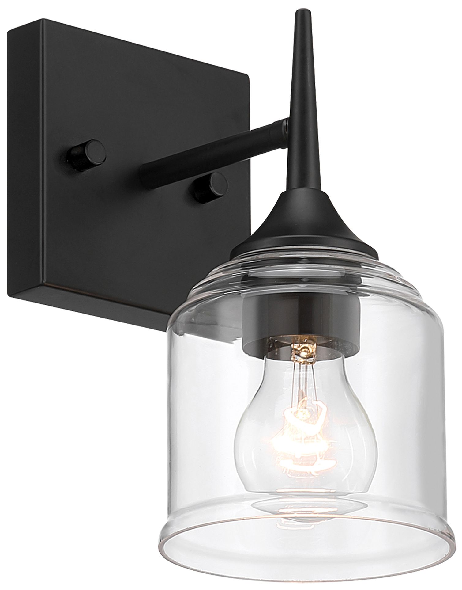 Image 2 Beacon 10" High Matte Black Wall Sconce more views